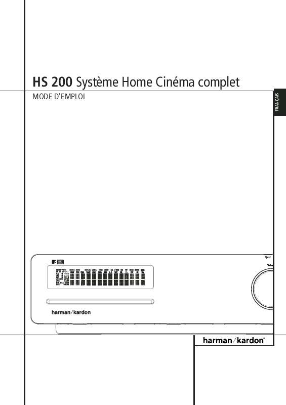 Notice HARMAN KARDON HS 200 lecteur dvd Trouver une solution à un